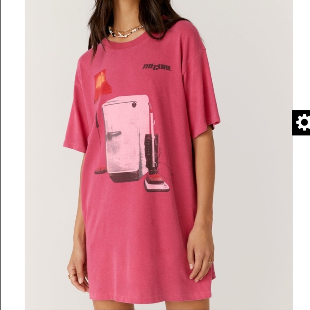 Daydreamer LA The Cure Three Imaginary Boys Pink Album Cover Graphic Tee Shirt